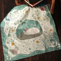 Maison Ghibli Textile|Grand mouchoir Mystérieuse rencontre 53x53 cm - Mon Voisin Totoro