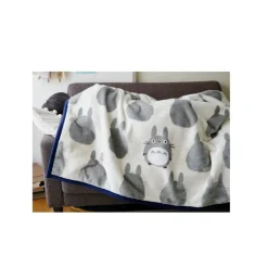 Maison Ghibli Linge De Maison|Grande couverture Silhouette Totoro Gris 200x140 cm - Mon Voisin Toto
