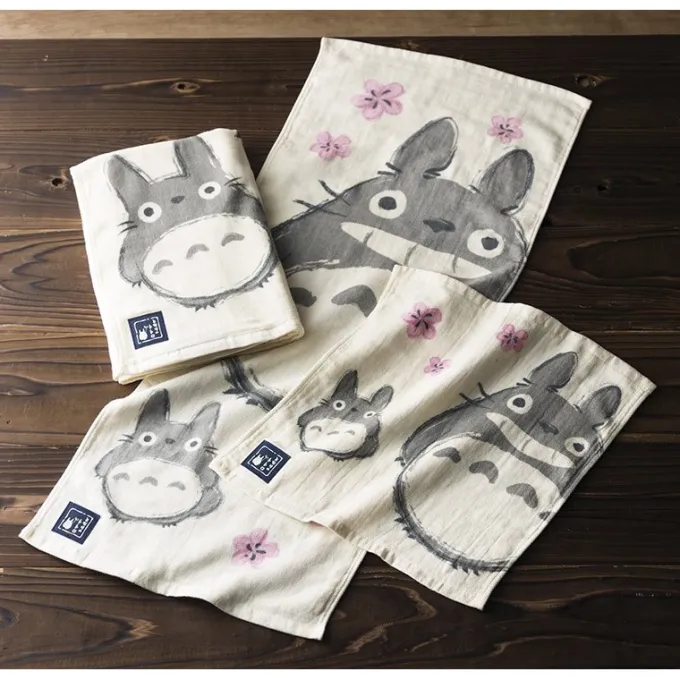 Maison Ghibli Linge De Maison|Grande Serviette Imabari Totoro Sakura 60x120 cm - Mon Voisin Totoro