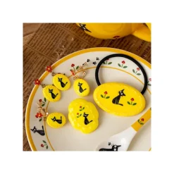 Maison Ghibli Accessoires|Élastique à cheveux fantaisie jaune Jiji - Kiki la petite sorcière