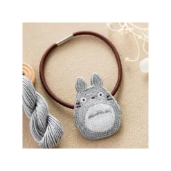 Maison Ghibli Accessoires|Élastique Broderie Totoro Gris - Mon Voisin Totoro