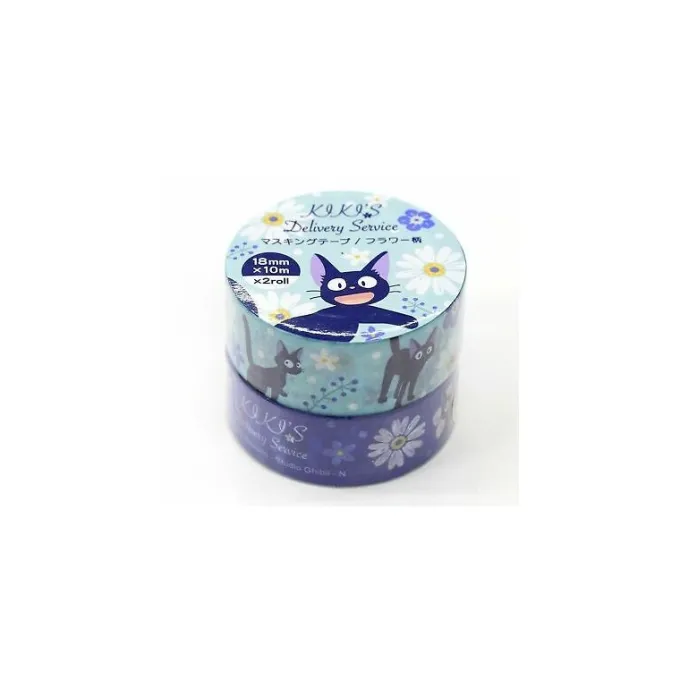 Maison Ghibli Petit Matériel|Masking Tape Jiji Motifs Fleurs - KKiki la petite sorcière
