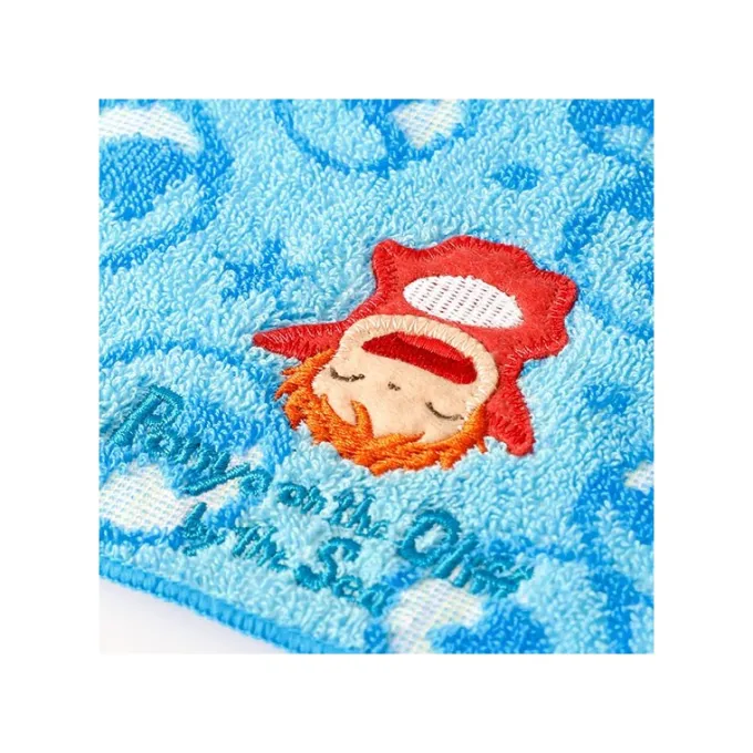 Maison Ghibli Linge De Maison|Mini Serviette Au Fond de l’océan 25 x 25 cm - Ponyo Sur La Falaise