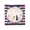 Maison Ghibli Linge De Maison|Mini Serviette bleue marine à rayures 25x25 - Kiki la petite sorcière