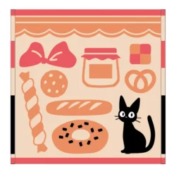 Maison Ghibli Linge De Maison|Mini Serviette Boulangerie de Jiji 25x25 cm - Kiki la petite sorcière