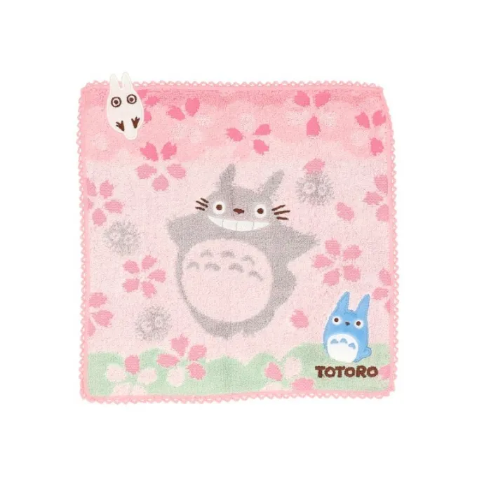 Maison Ghibli Linge De Maison|Mini serviette Cerisiers en fleurs 25x25cm - Mon voisinTotoro