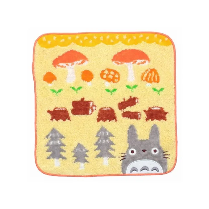 Maison Ghibli Linge De Maison|Mini Serviette Champignons et Bûches 25x25cm - Mon voisin Totoro