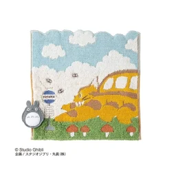 Maison Ghibli Linge De Maison|Mini Serviette Chatbus en chemin 25x25 cm - Mon Voisin Totoro
