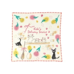Maison Ghibli Linge De Maison|Mini Serviette Famille des Chats 25 x 25 cm - Kiki la petite sorcière