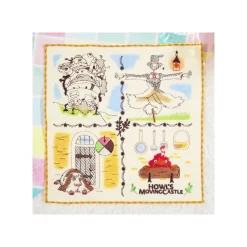 Maison Ghibli Linge De Maison|Mini Serviette Habitants du Château 25x25 cm - Le Château ambulant