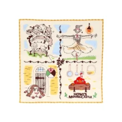 Maison Ghibli Linge De Maison|Mini Serviette Habitants du Château 25x25 cm - Le Château ambulant