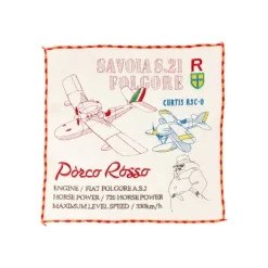 Maison Ghibli Linge De Maison|Mini Serviette Hydravions 25x25 cm - Porco Rosso