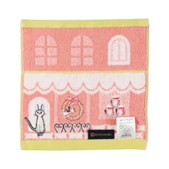 Maison Ghibli Linge De Maison|Mini Serviette Jiji Coin de rue 25x25 cm - Kiki la petite sorcière
