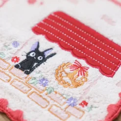 Maison Ghibli Linge De Maison|Mini Serviette Jiji devanture 25x25 cm - Kiki la petite sorcière