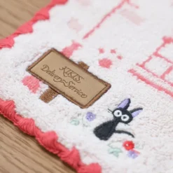 Maison Ghibli Linge De Maison|Mini Serviette Jiji devanture 25x25 cm - Kiki la petite sorcière
