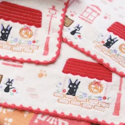 Maison Ghibli Linge De Maison|Mini Serviette Jiji devanture 25x25 cm - Kiki la petite sorcière