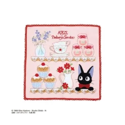 Maison Ghibli Linge De Maison|Mini Serviette Jiji Pâtisseries 25 x 25 cm - Kiki la petite sorcière