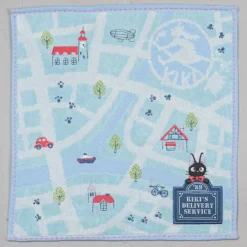 Maison Ghibli Linge De Maison|Mini Serviette Plan de la ville 25x25 cm - Kiki la petite sorcière
