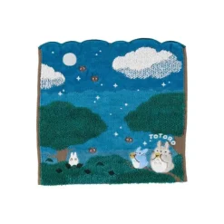 Maison Ghibli Linge De Maison|Mini Serviette Sous la lune 25x25 cm - Mon Voisin Totoro