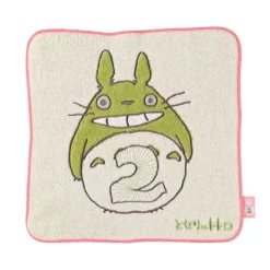 Maison Ghibli Linge De Maison|Mini Serviette Totoro anniversaire 2 25x25 cm - Mon Voisin Totoro