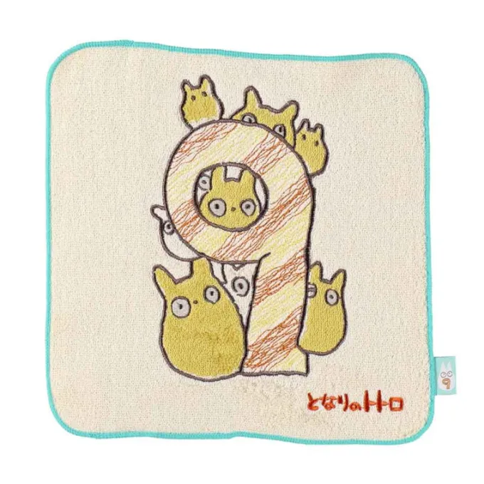 Maison Ghibli Linge De Maison|Mini Serviette Totoro anniversaire 9 25x25 cm - Mon Voisin Totoro