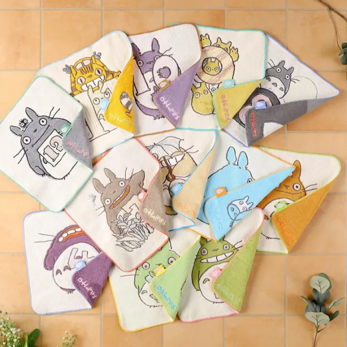 Maison Ghibli Linge De Maison|Mini Serviette Totoro anniversaire 9 25x25 cm - Mon Voisin Totoro