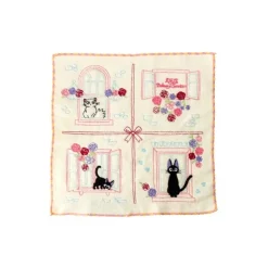 Maison Ghibli Linge De Maison|Mini-serviette Jiji à la fenêtre 25x25 - Kiki la petite sorcière