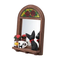Maison Ghibli Décoration|Miroir Jiji devant la glace - Kiki la petite sorcière