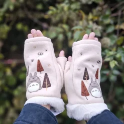 Maison Ghibli Textile|Mitaines Totoro sapins - Mon Voisin Totoro