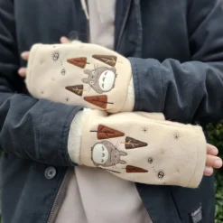 Maison Ghibli Textile|Mitaines Totoro sapins - Mon Voisin Totoro