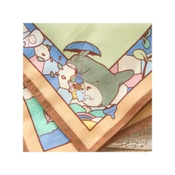 Maison Ghibli Textile|Mouchoir Chemin du vent vert clair - Mon Voisin Totoro
