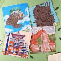 Maison Ghibli Textile|Mouchoir Imabari Château de Hauru 40x40 cm - Le Château ambulant