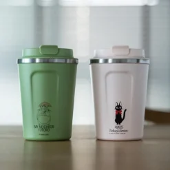 Maison Ghibli Cuisine Et Table|Mug Isotherme 350ml Rose mat - Kiki la petite sorcière