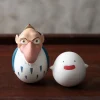 Maison Ghibli Jouets|Pack 2 Figurines Roly-poly Héron & Warawara - Le Garçon et le Héron