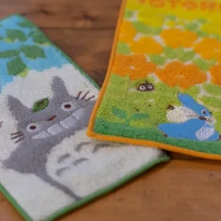 Maison Ghibli Linge De Maison|Pack 2 Mini-Serviettes Totoro Gris et Bleu 20 x 10 cm - Mon Voisin To