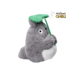 Maison Ghibli Peluches Nakayoshi|Peluche Nakayoshi Totoro Gris avec feuille - Mon Voisin Totoro