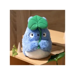 Maison Ghibli Peluches Nakayoshi|Peluche Nakayoshi Totoro Bleu avec feuille - Mon Voisin Totoro