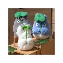 Maison Ghibli Peluches Nakayoshi|Peluche Nakayoshi Totoro Bleu avec feuille - Mon Voisin Totoro