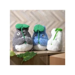 Maison Ghibli Peluches Nakayoshi|Peluche Nakayoshi Totoro Blanc avec feuille - Mon Voisin Totoro
