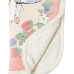 Maison Ghibli Linge De Maison|Plaid Jiji & Lily Fraises 70x100 cm - Kiki la petite sorcière