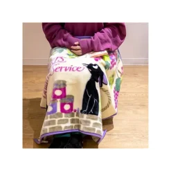 Maison Ghibli Linge De Maison|Plaid Jiji grappes de raisin 70x100 cm - Kiki la petite sorcière