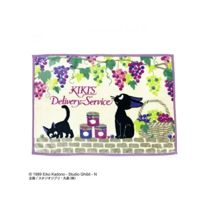 Maison Ghibli Linge De Maison|Plaid Jiji grappes de raisin 70x100 cm - Kiki la petite sorcière