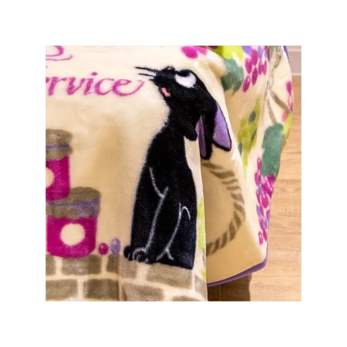 Maison Ghibli Linge De Maison|Plaid Jiji grappes de raisin 70x100 cm - Kiki la petite sorcière