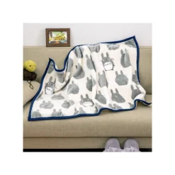Maison Ghibli Linge De Maison|Plaid Silhouette Totoro Gris 70x100 cm - Mon Voisin Totoro
