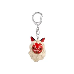 Maison Ghibli Porte-Clés|Porte-Clés Masque de San et Kodama - Princesse Mononoké