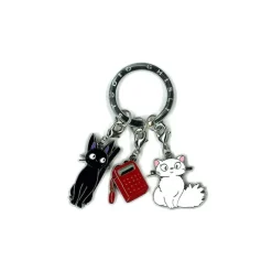 Maison Ghibli Porte-Clés|Porte-Clés Métal 3 Personnages Kiki - Kiki la petite sorcière