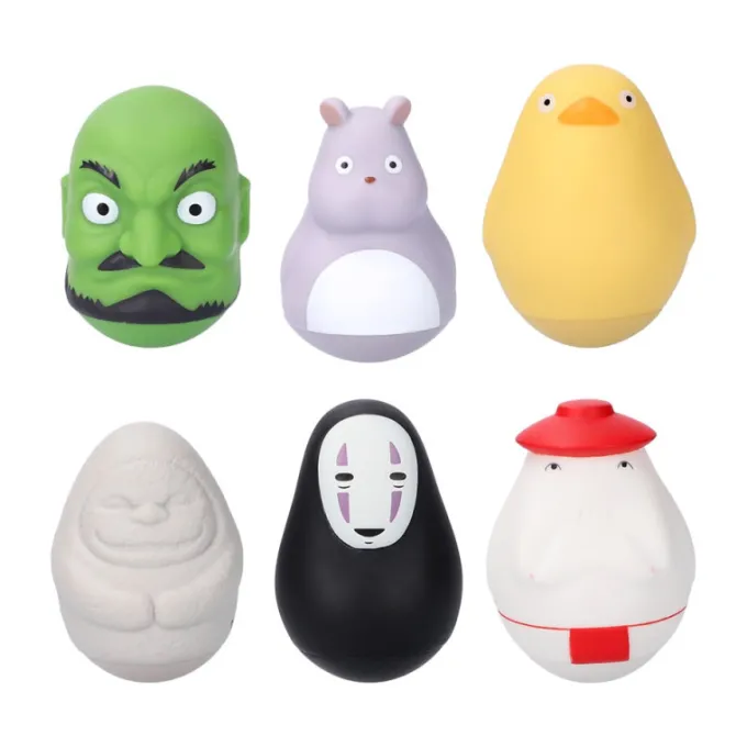 Maison Ghibli Figurines|Pose Collect Assort. de 6 Figurines Roly-poly - Le Voyage de Chihiro
