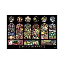 Maison Ghibli Puzzle|Puzzle Vitrail 1000P Galerie des personnages Aburaya - Le Voyage de C