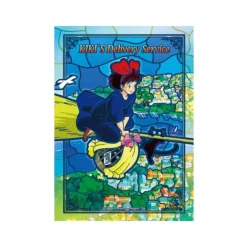 Maison Ghibli Puzzle|Puzzle Vitrail 208P Kiki en service - Kiki's Delivery Service