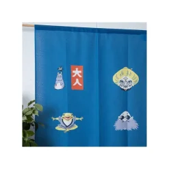 Maison Ghibli Décoration Murale|Rideaux Japonais Kichijo Bleu - Le Voyage de Chihiro